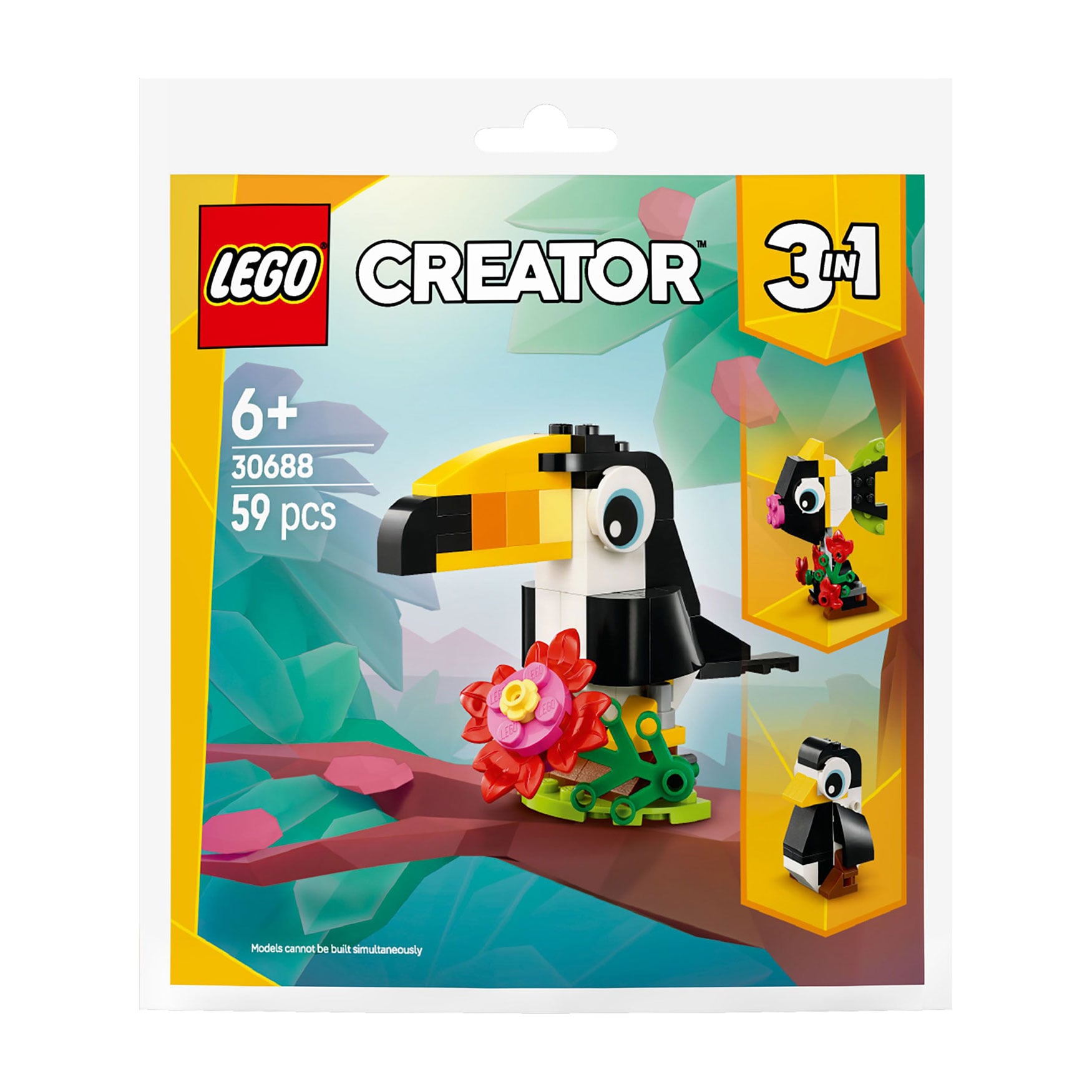 Конструктор LEGO Creator Тропічний тукан, 59 деталей, від 6 років (30688)